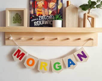 Personalized Name Banner | Felt Banner | Felt Letter Garland | Flag for Personalized New Baby Gift | Nursery Decor