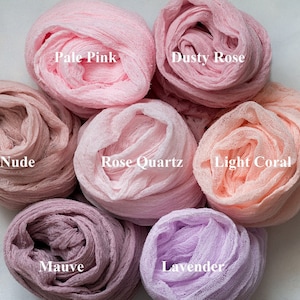 Swatch Farbe Hochzeit Gaze Tischläufer rustikale Dekor, Dusche neues Baby