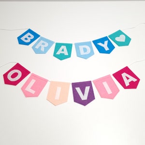 Personalized Name Banner Felt Banner Felt Letter Garland Flag for Personalized New Baby Gift Nursery Decor image 8