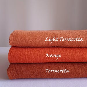 Chemin de table en terre cuite – Gaze orange brûlé pour une décoration de mariage rustique d'automne
