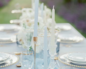 Sky Blue Gauze Table Runner – Rustic Wedding & Farmhouse Table Decor
