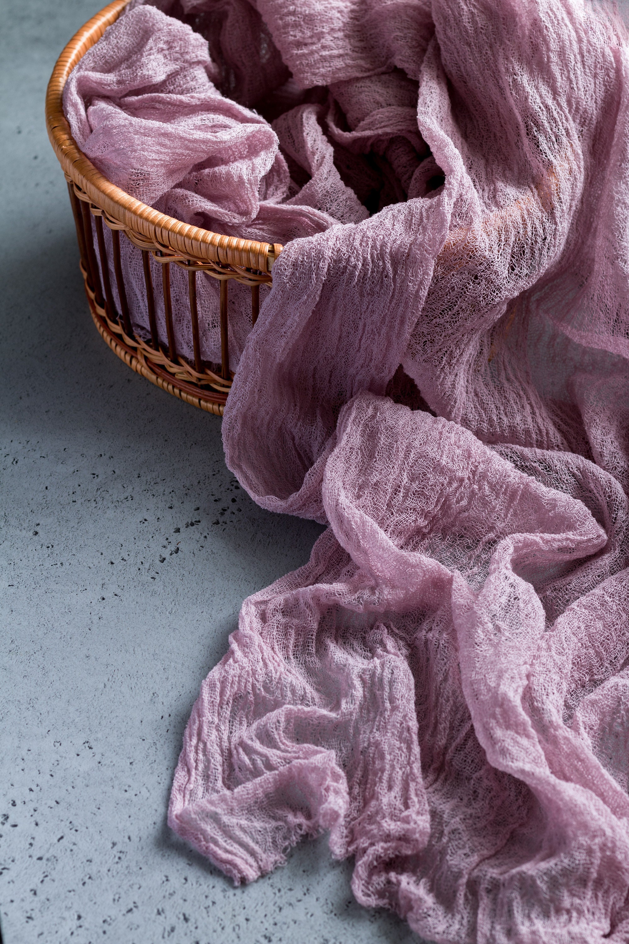 Mauve Gauze Table Runner
