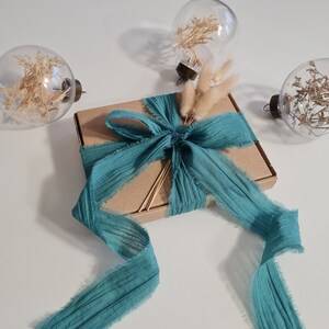 Nastro di cotone tinto a mano – Nastro da sposa con bordi sfrangiati | Nastro rustico per regali, bouquet, styling, decorazioni piatte e decorazioni