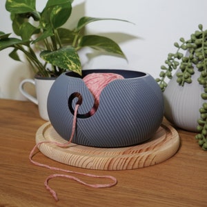 Wool bowl for knitting or crocheting, yarn bowl, Mother's Day gift for knitter or crocheter image 1