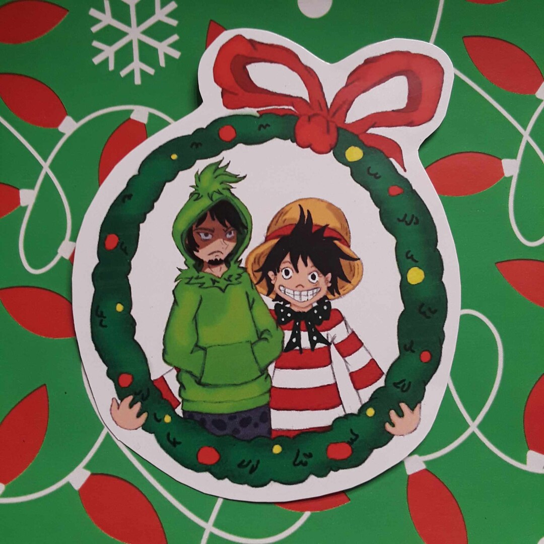 Grinchy Law & Luffy Lu Sticker - Etsy