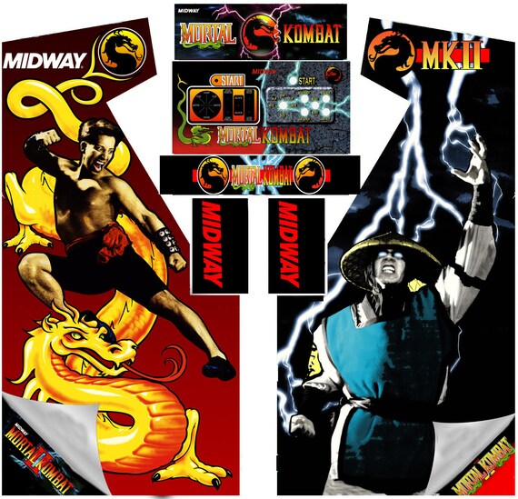 Mortal Kombat 1 and 2 Arcade Combo Art Etsy