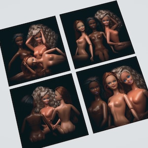 Cartes postales - Barbie Nue - Lot de 12 cartes postales - Cartes postales de Barbie - Photographie d'art
