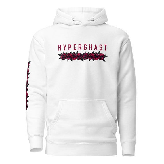 Black hoodie with hotsell roses on sleeves
