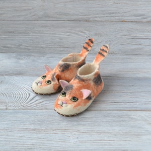 cute-Custom-cat-slippers-with-portrait-of-your-pet-from-photo-for-kids