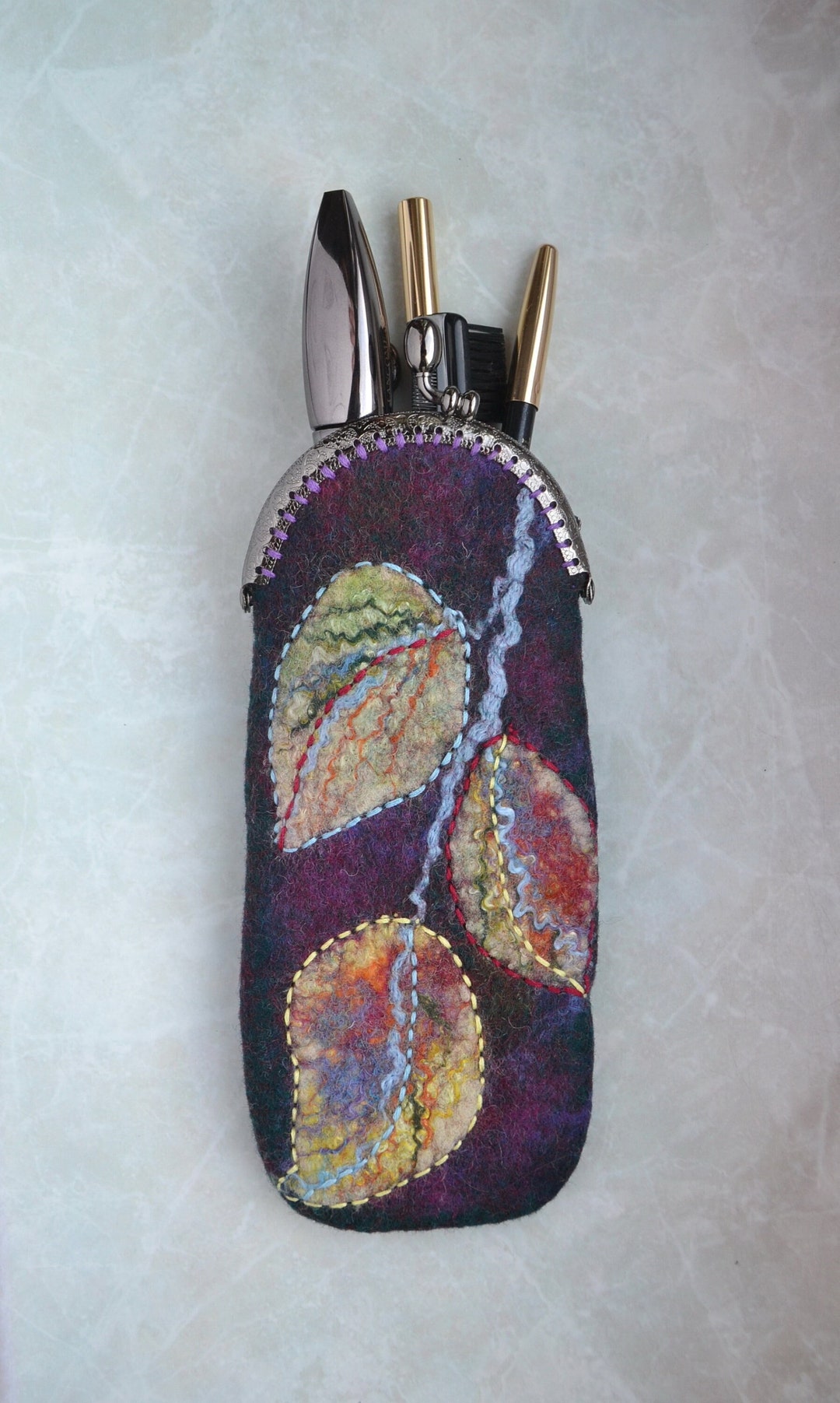 Cute Glasses Case With Autumn Leaves for Women Soft Sunglasses Etsy