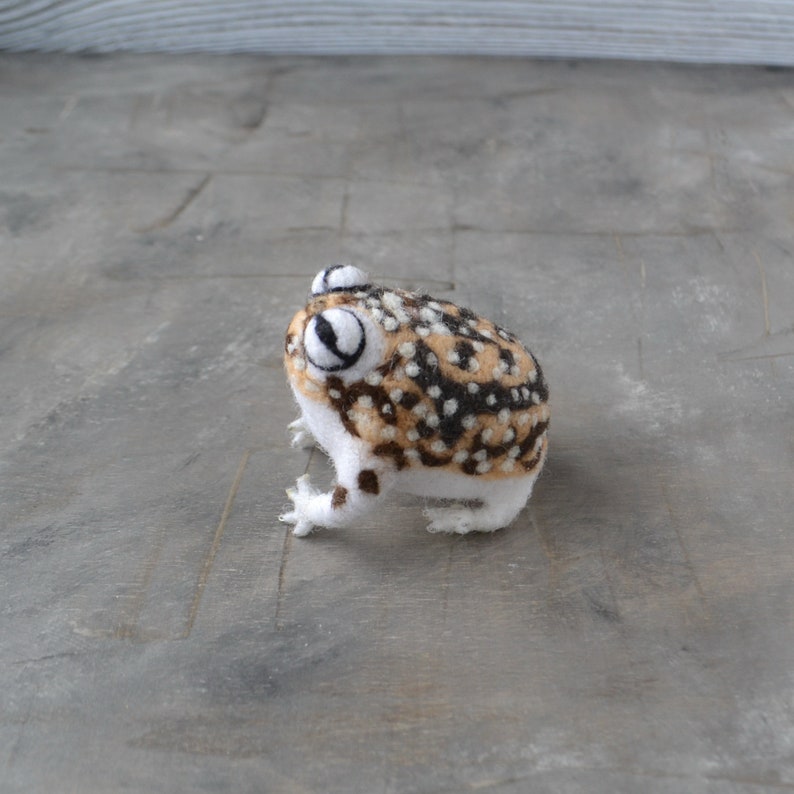 Rain-frog-figurine-Needle-felted-realistic-collectible-sculpture-Handmade-wool-miniature-animal-ornament