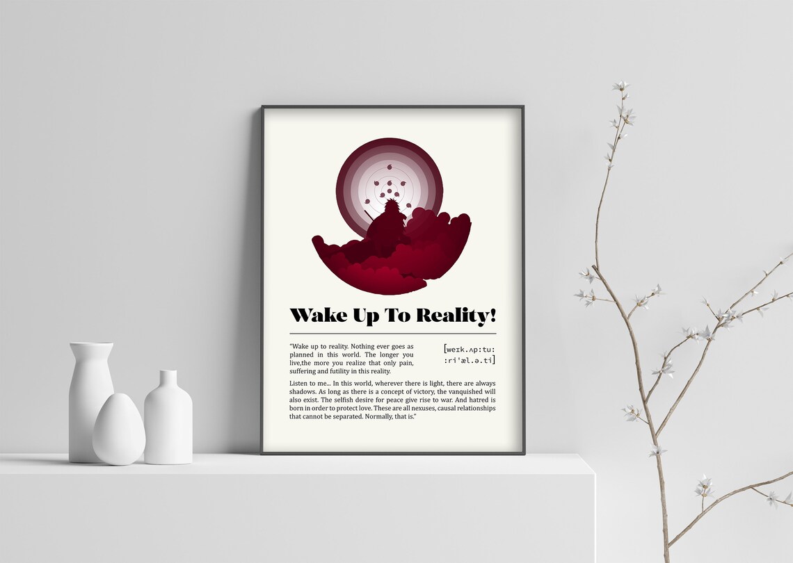 Wake Up Definition Poster Definition Print Anime Print Etsy