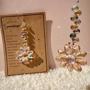 Sonnenfänger Blume Regenbogen Suncatcher Geschenk Karte
