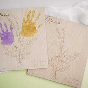 Handprint Mother's Day Bouquet Grandma Aunt Mom Personalized Wood ...