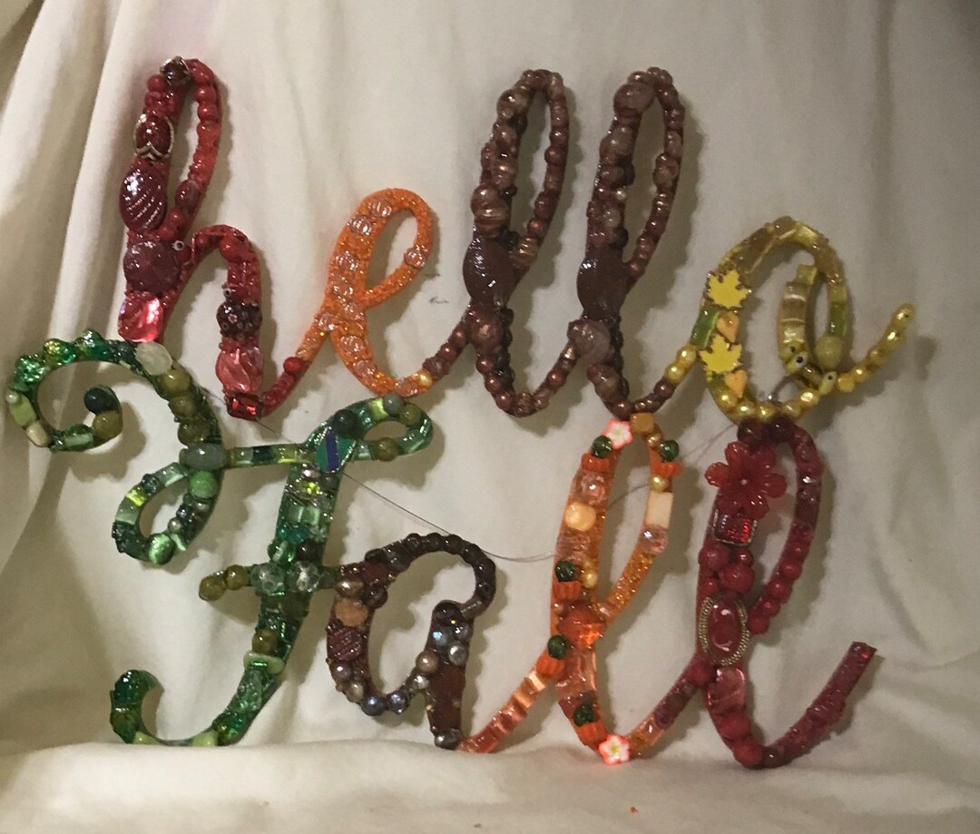 HELLO FALL Scripted Sign - Etsy