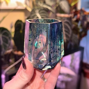 Jarrón pequeño de resina, vaso de almacenamiento de resina, soporte para brochas de maquillaje, vaso para cepillos de dientes, vaso para lápices, vaso para bolígrafos