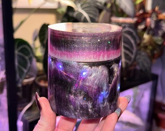 Lighted Stash Jar, Resin Jar, Trinket Jar, LED Fairy Lights, Home Decor, Jewelry Jar