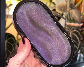 Oval Resin Vanity Tray - Resin Tray, Jewelry Tray, Jewelry Dish, Catch All Tray, Trinket Tray