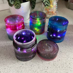 CUSTOMIZABLE Stash Jar, lighted or not- You Choose! Stash Jar, Resin Jar, Trinket Jar, LED Fairy Lights, Home Decor, Jewelry Jar