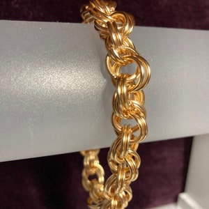 9&quot; Gold Colored, Double Spiral Bracelet
