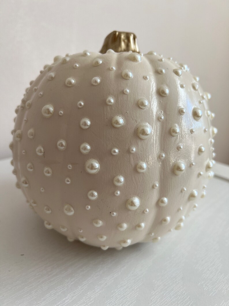 Pearl Pumpkin, Pumpkin Decor, Fall Decor, White Pumpkin, Unique Home