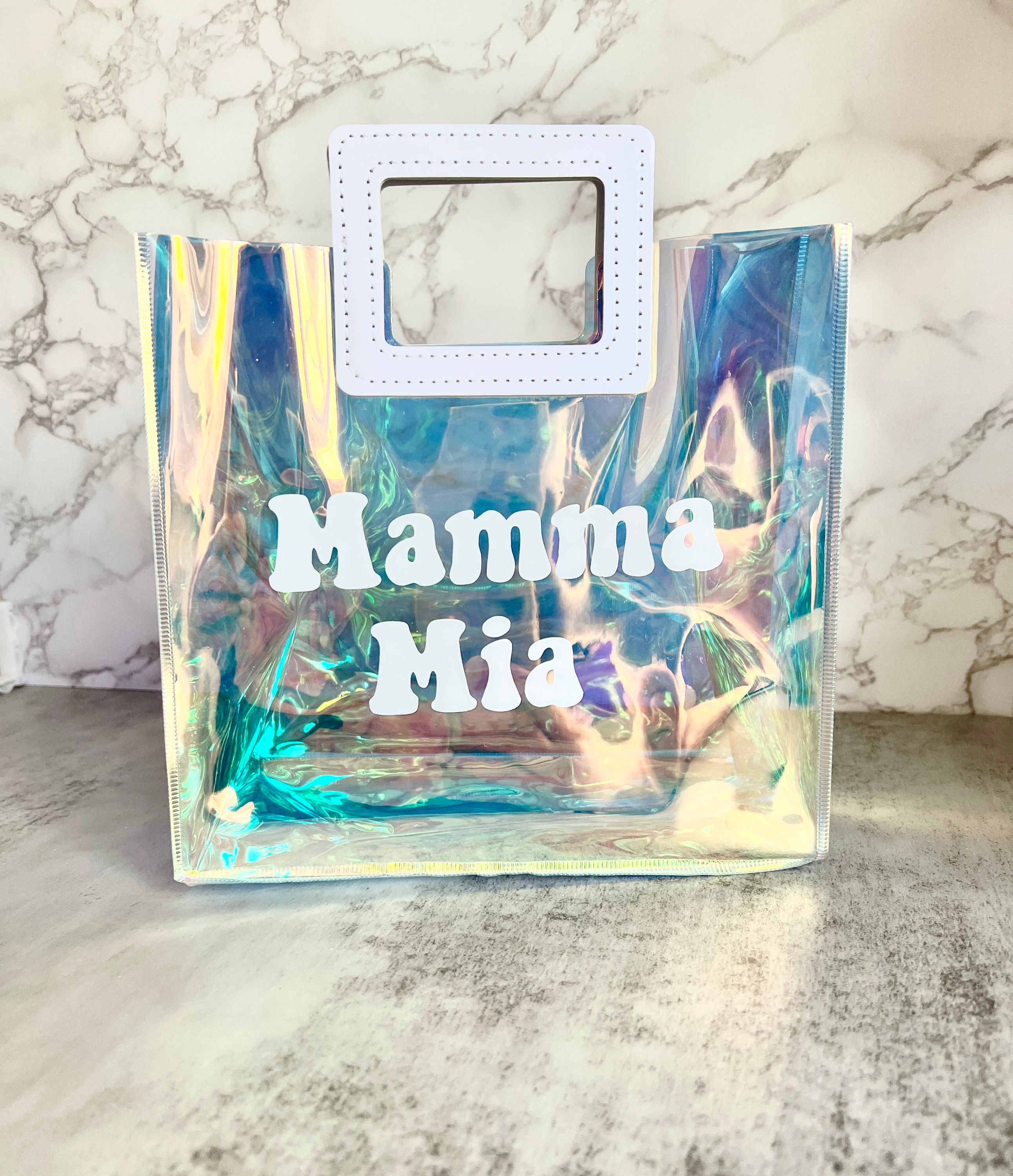 MNIGIU Mamma Musical Tote Bag – Mia-Zitat, 33x22 Cm, Wasserabweisend, Doppelseitig Bedruckt