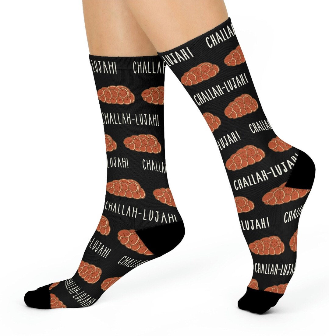 Challahlujah Funny Jewish Socks Etsy