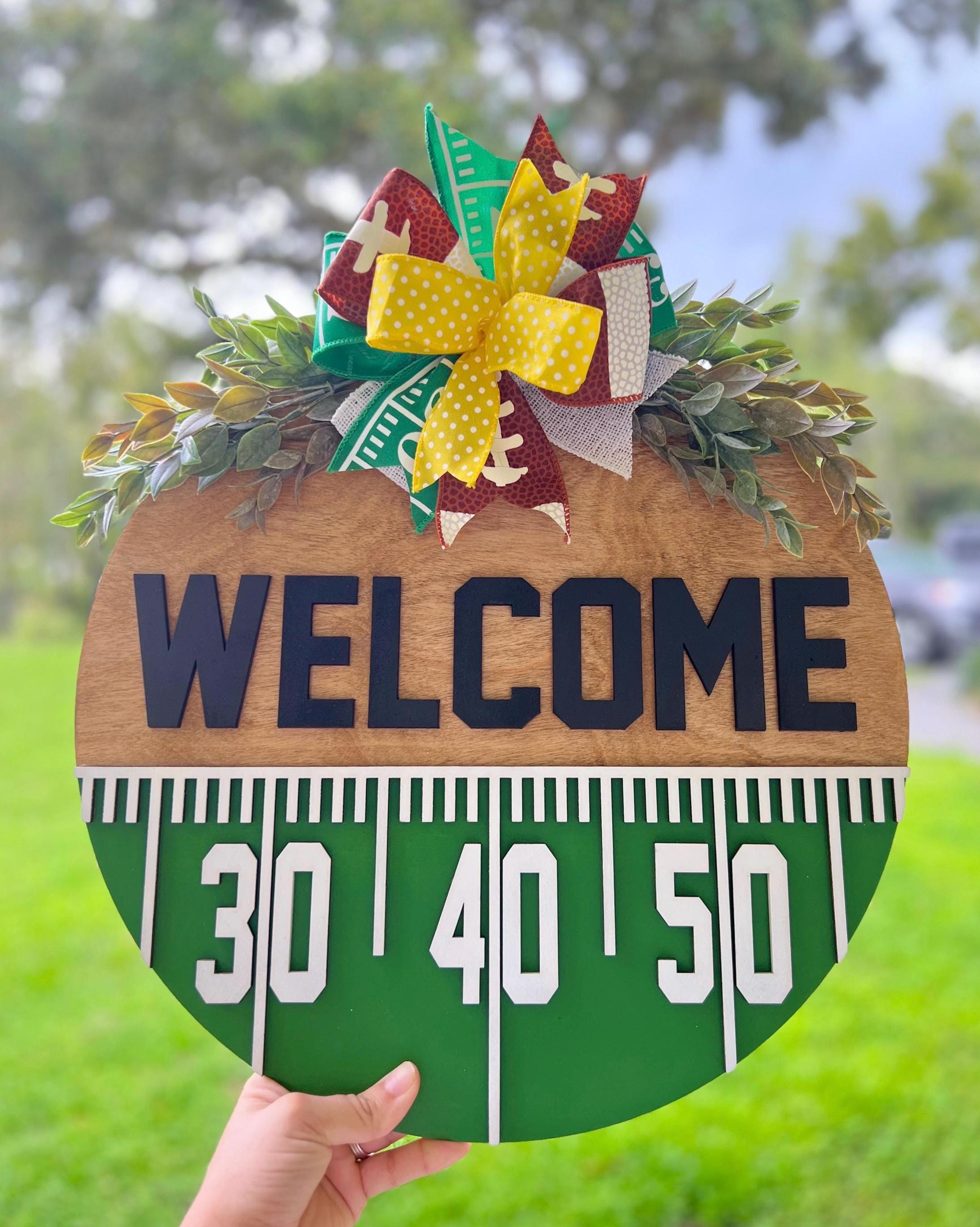 Football Door Sign | Football Door Hanger | Welcome Sign | Front Door Decor | Door Sign | Fall Door Sign | Football | Football Decor |