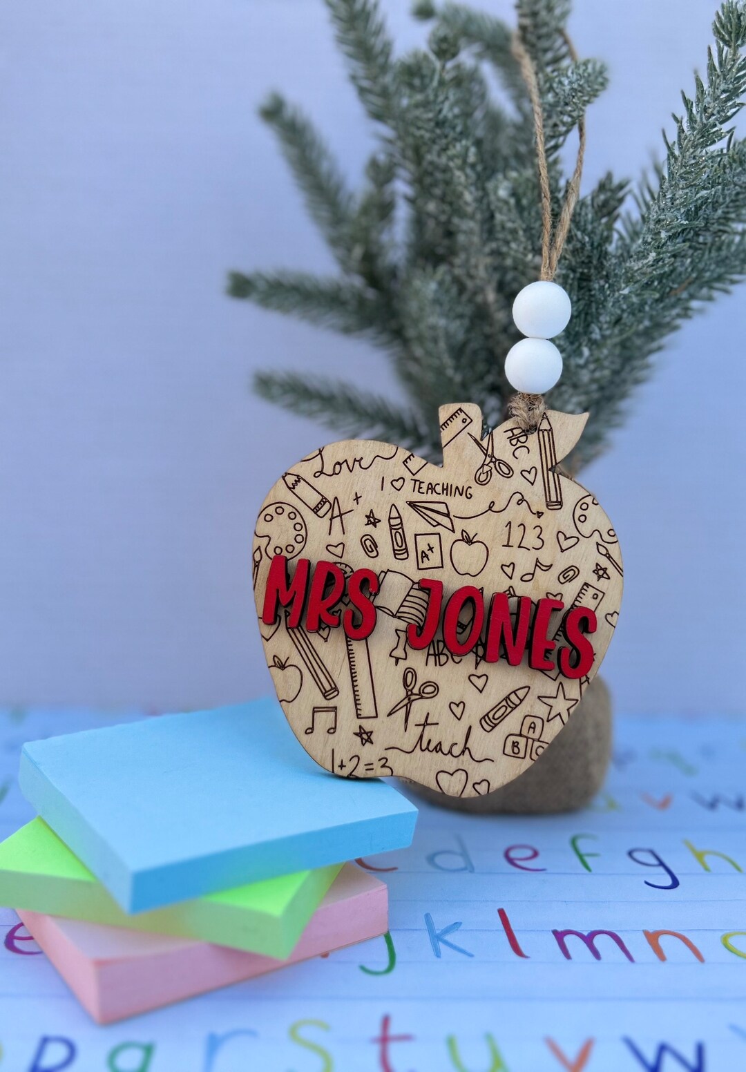 Teacher Ornament, Teacher Keepsake, Ornament for Teacher, Custom Teacher Gift, Teacher