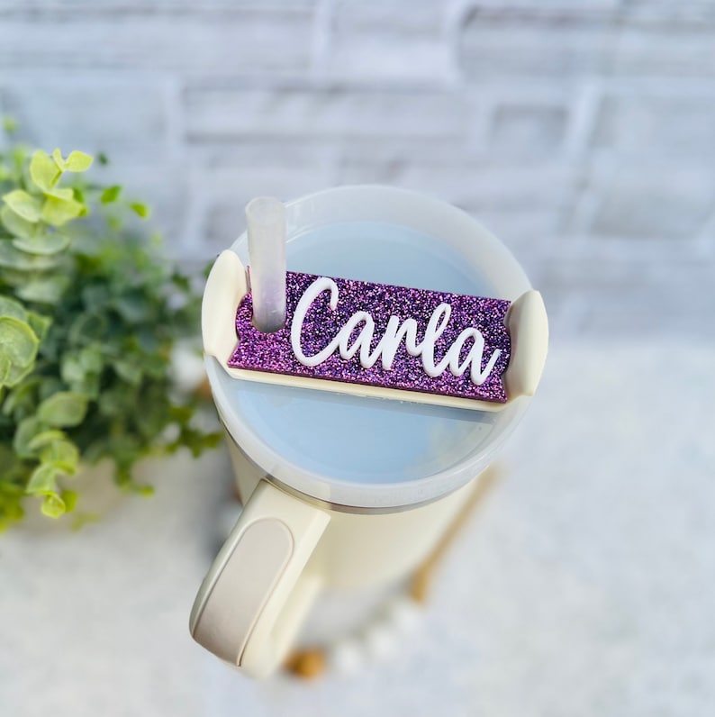 Personalized Tumbler Name Tag, Tumbler Topper, Tumbler, Acrylic Name Plate, Tumbler Name Tag, Tumbler Personalized Name Tag, Cup Name Tag image 3