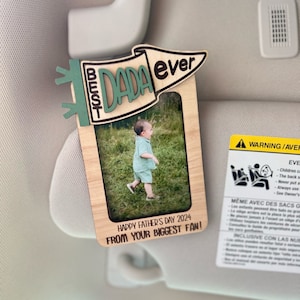 Father&#39;s Day, Father&#39;s Day Gift, Car Visor Clip, Gift For Dad, Personalized Picture Frame, Gift for Grandpa, Car Visor Clip, Clip For Car