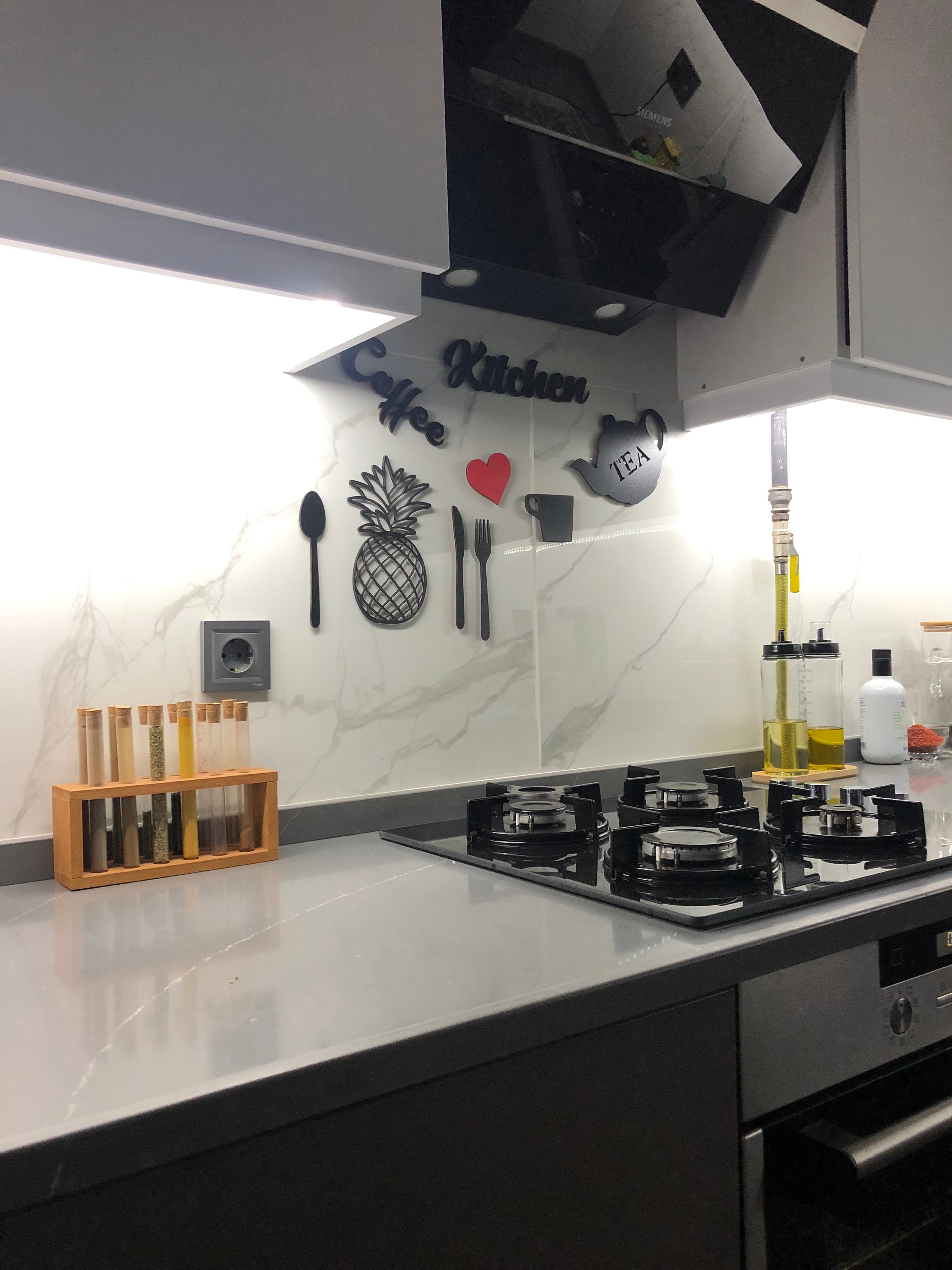 Easy Kitchen Wall Decorations 9 Pcs MDF Kitchen Wall Decor Etsy UK