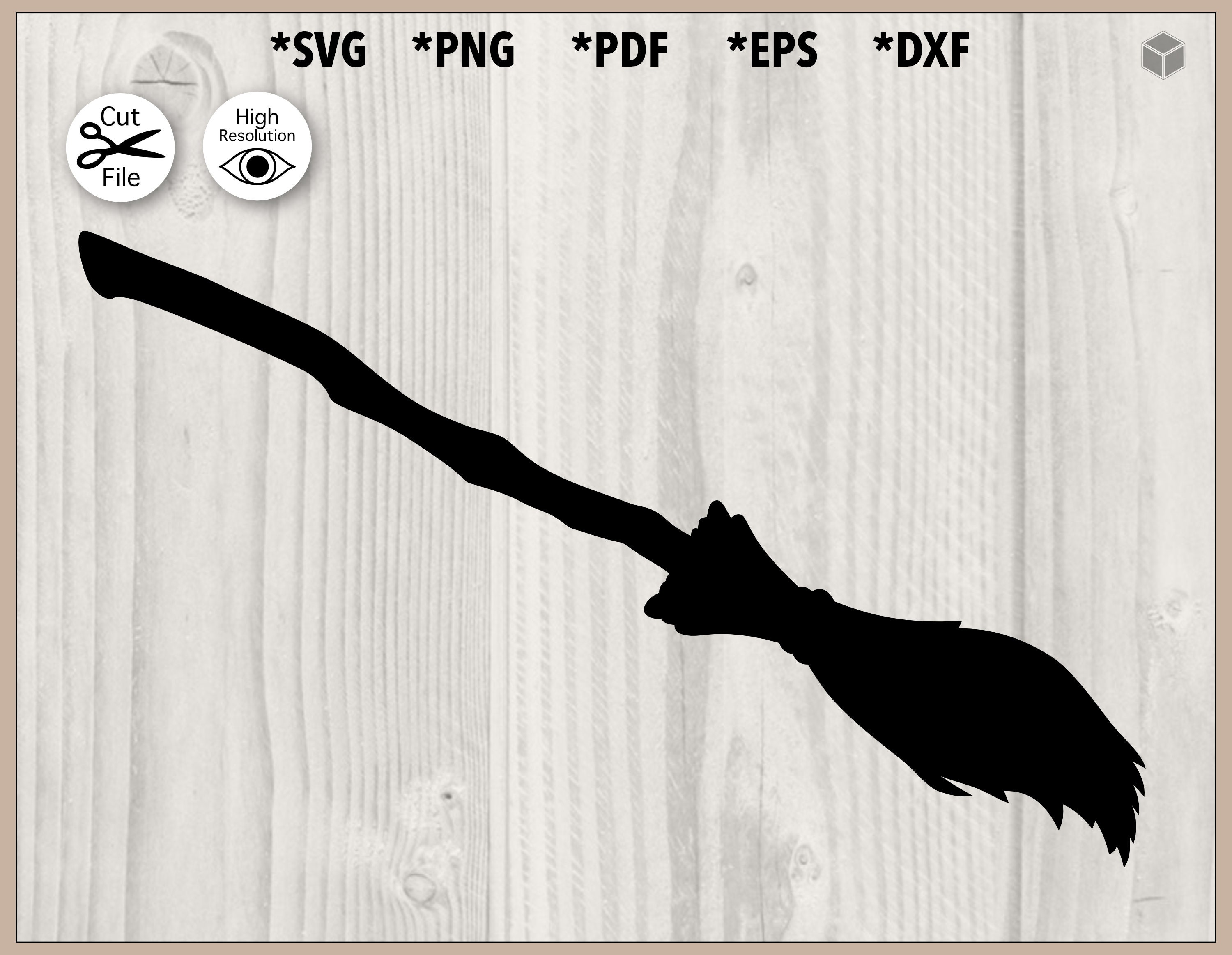 Witch Broom Silhouette Svg Png Pdf Dxf Eps - Etsy Canada