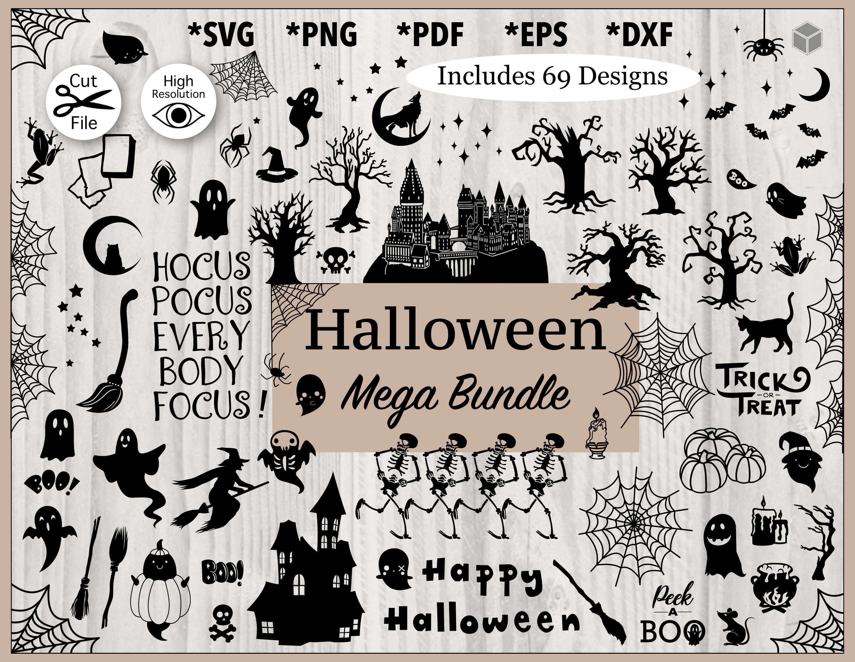 Halloween T-Shirt Mega Bundle , Halloween SVG Mega Bundle