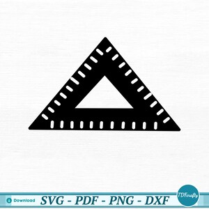 Dreieck Lineal Silhouette SVG-Datei, Zurück zu Schule Clipart, Schüler DXF Handwerk Datei, Bildung Pdf Druckbild