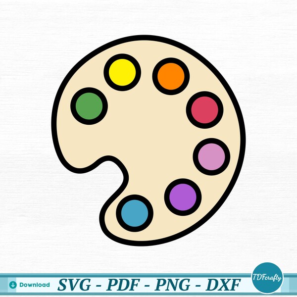 Paint Palette Svg - Etsy
