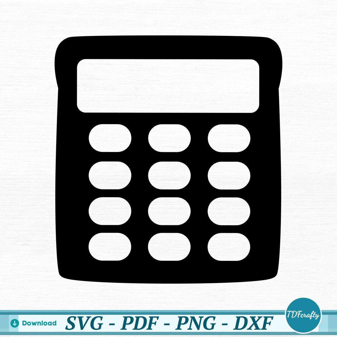 Calculator Pdf Image Calculator Silhouette SVG File, Back to School Clipart, Student DXF ...