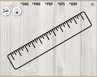 Small Ruler Outline Cut File svg, png, pdf, dxf, eps for cutting machine