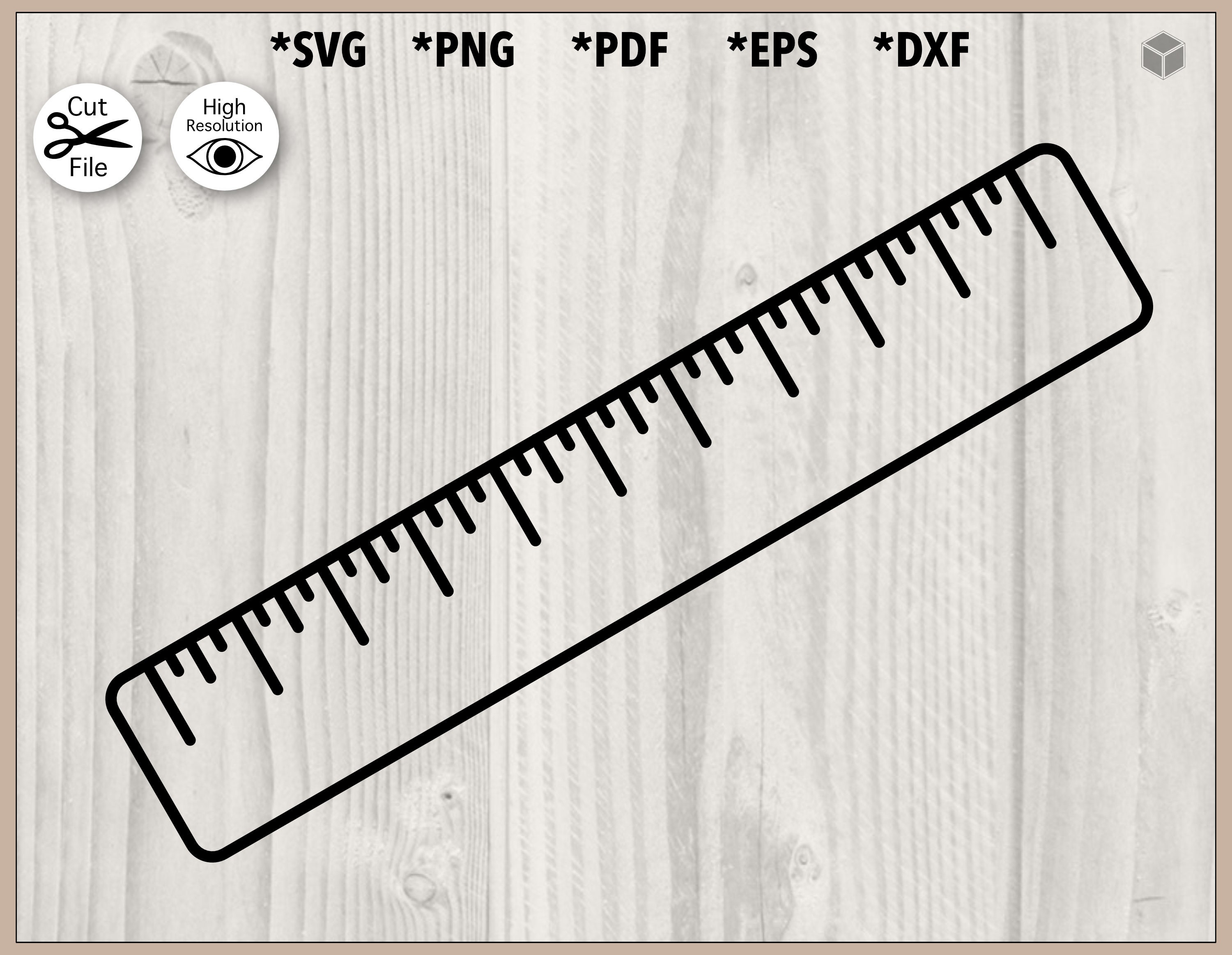 Ruler Outline SVG, Ruler Svg, Math Svg, Ruler Clipart, Ruler Files for  Cricut, Ruler Cut Files For Silhouette, Png, Dxf