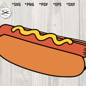 Hot Dog Cut file svg, png, pdf, dxf, eps