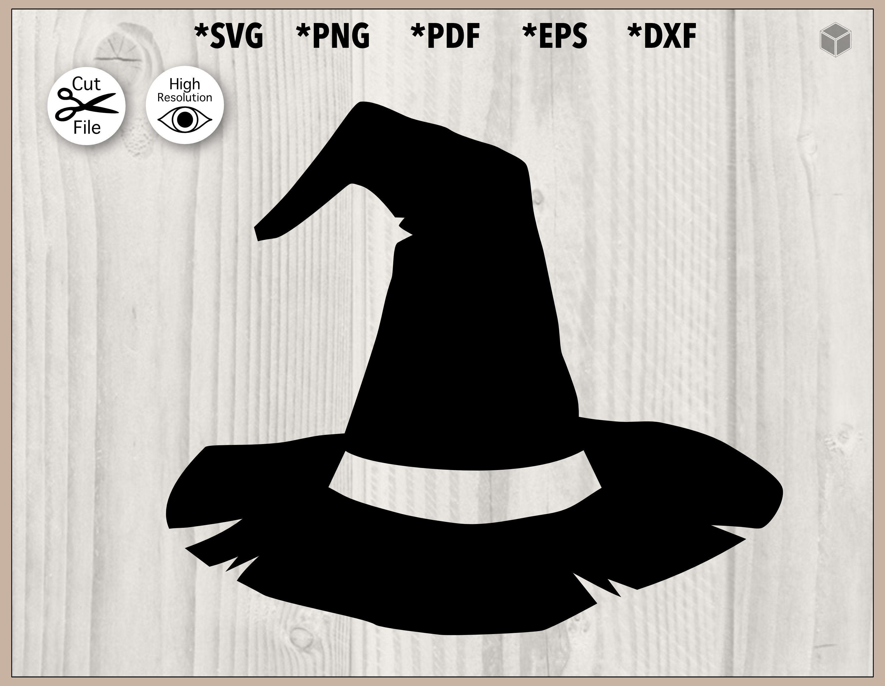 Witch Hat Silhouette Svg Png Pdf Eps Dxf - Etsy