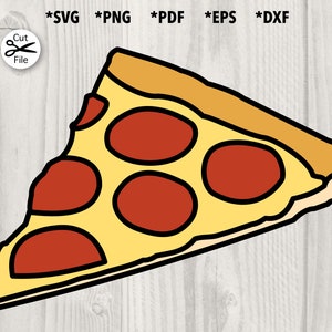 Pepperoni Pizza Cut file svg, png, pdf, dxf, eps