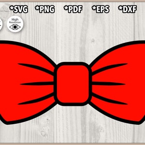 File di taglio Svg con papillon rosso, clipart illustrazione cravatta, design sublimazione cravatta, vettore cravatta htv, png, pdf, dxf, eps