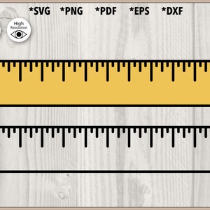 Ruler Color and Outline Cut File svg, png, pdf, dxf, eps for cutting machine