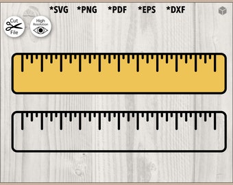 Ruler Color and Outline Cut File svg, png, pdf, dxf, eps for cutting machine