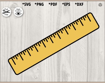 Short Ruler Cut File svg, png, pdf, dxf, eps for cutting machine