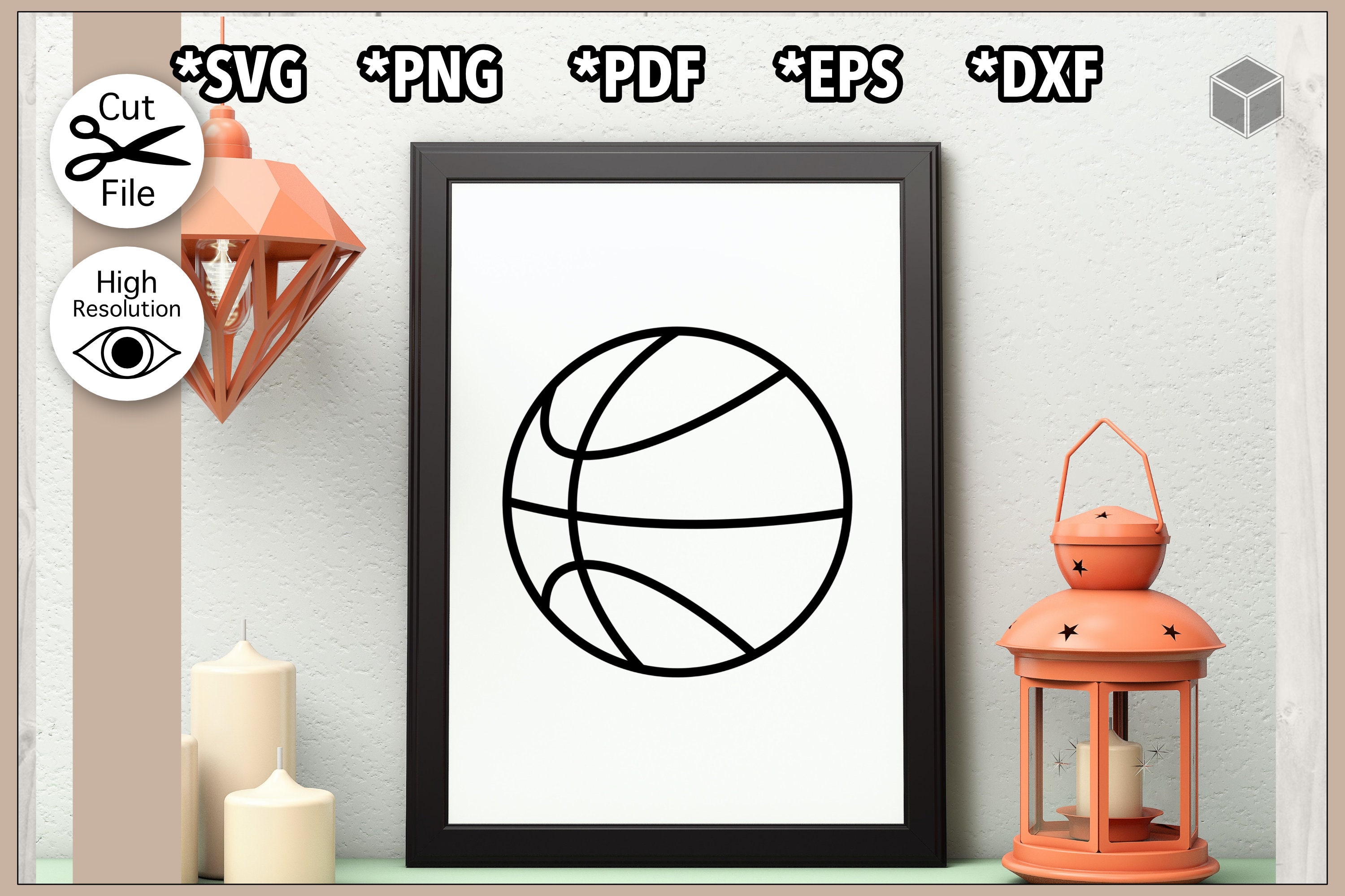 Basketball Ball Outline Svg Png Pdf Dxf Eps - Etsy UK