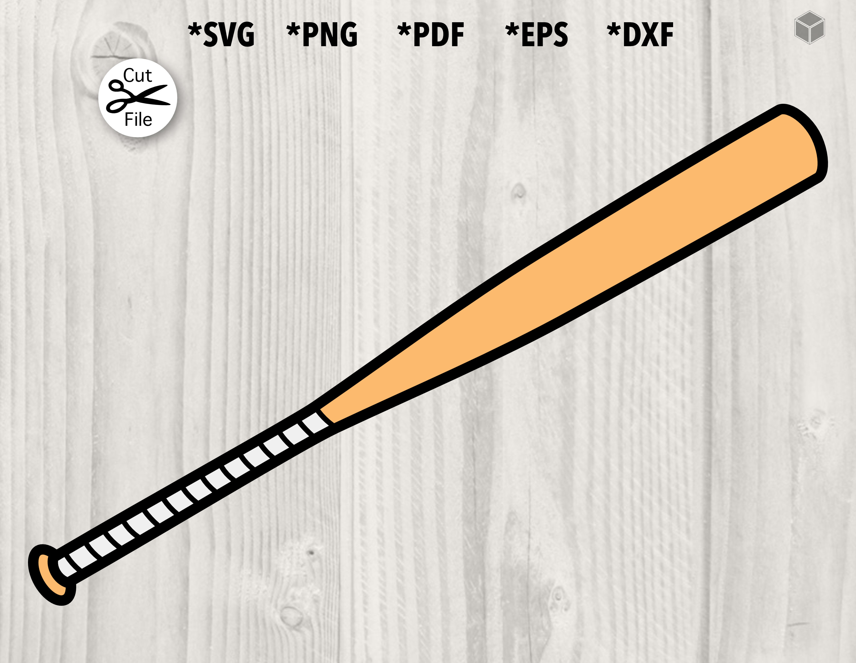 Baseball Bat SVG Cut File, Png, Pdf, Dxf, Eps - Etsy UK