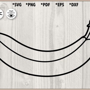 Banana Outline svg, png, pdf, dxf, eps