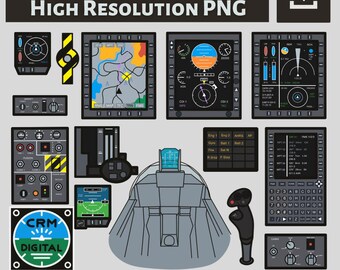 SF-3000 Raumjäger-Cockpit-Designset – Digitaler Grafik-Download